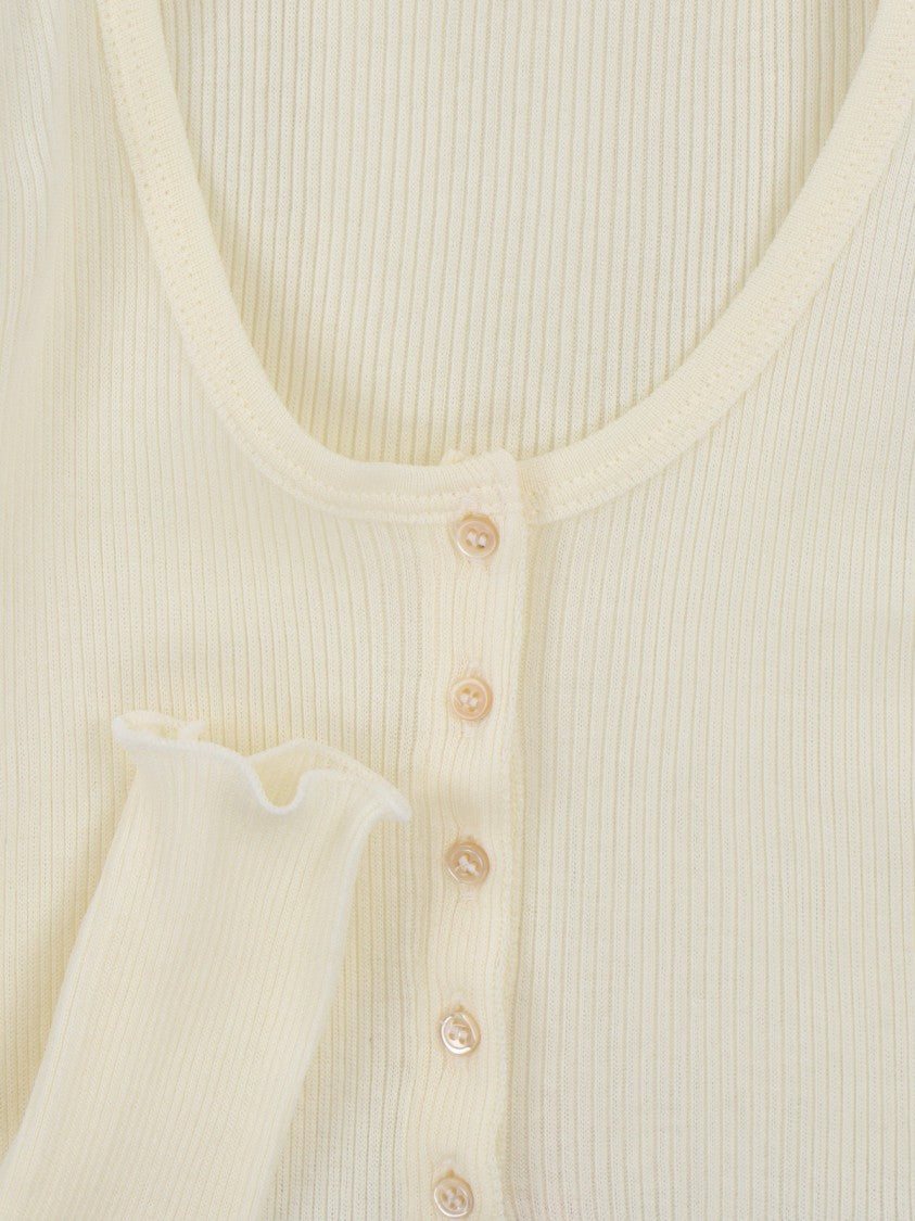Isabel Marant "Lamyli" Ribbed Top – Cream