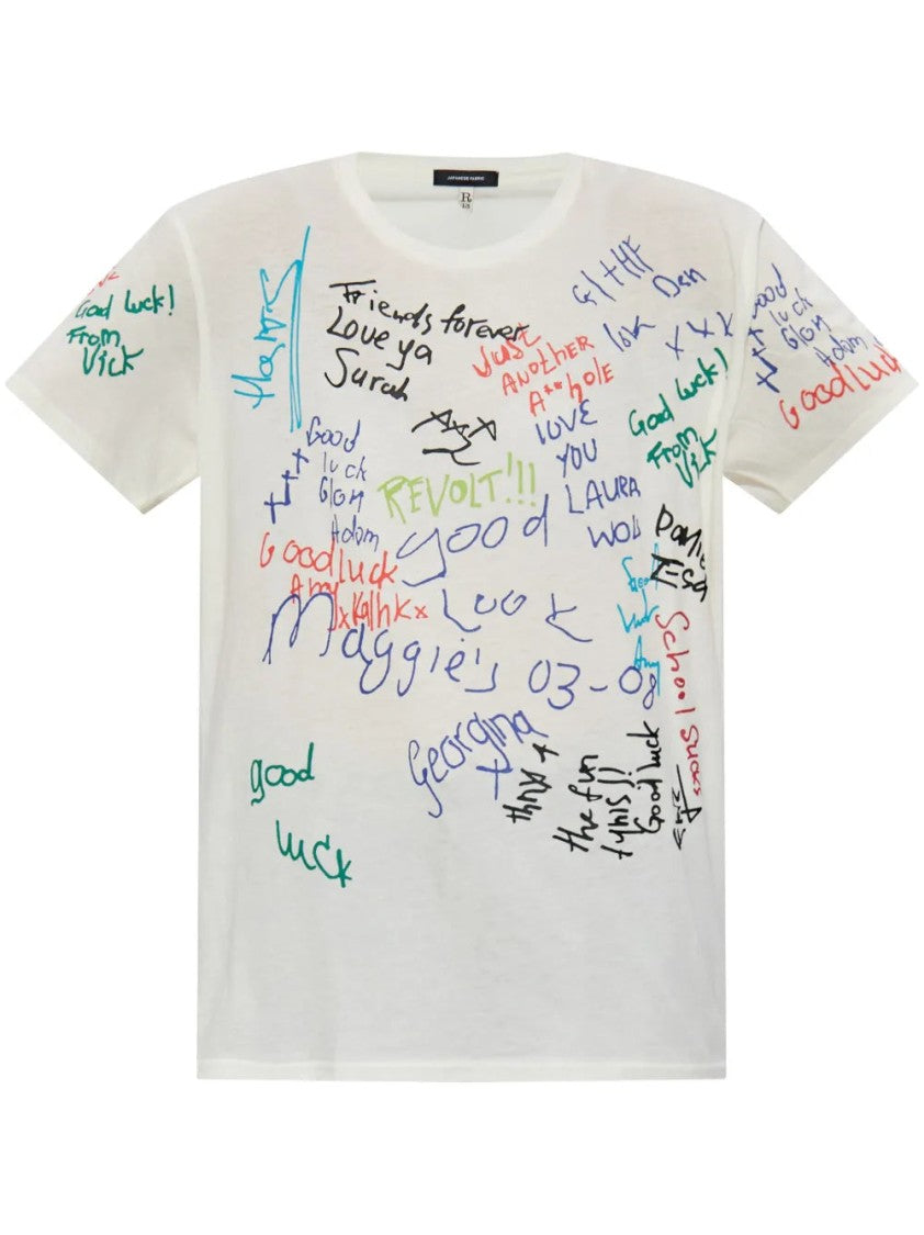 R13 All-Over Graphic Print T-Shirt With Crew Neck