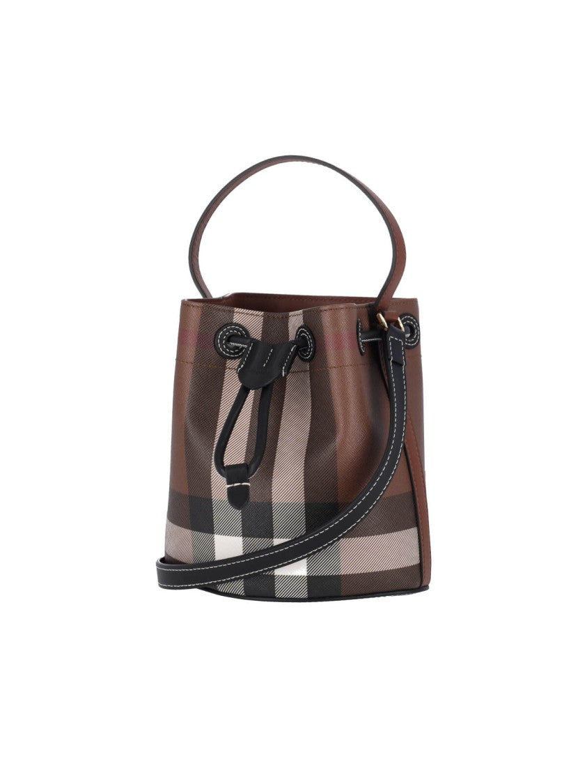 Burberry "Tb" Mini Bucket Bag – Brown