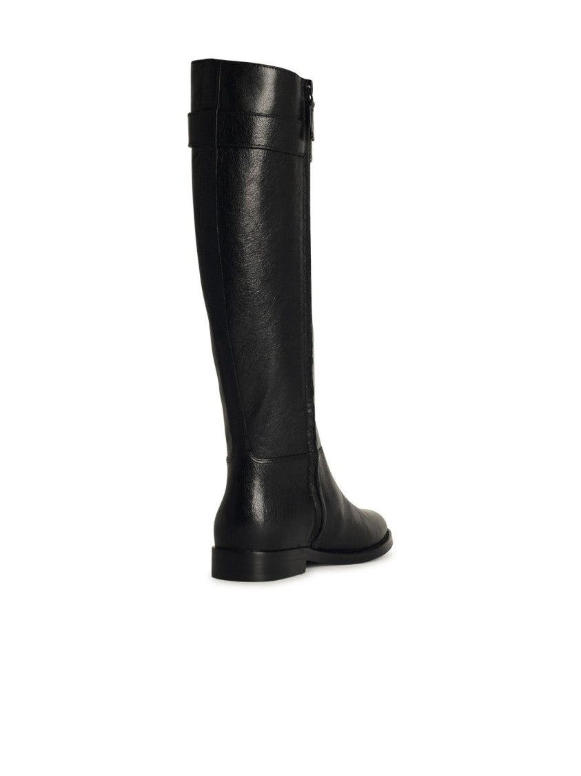 Tory Burch Lock Ridin' Black Leather Boots