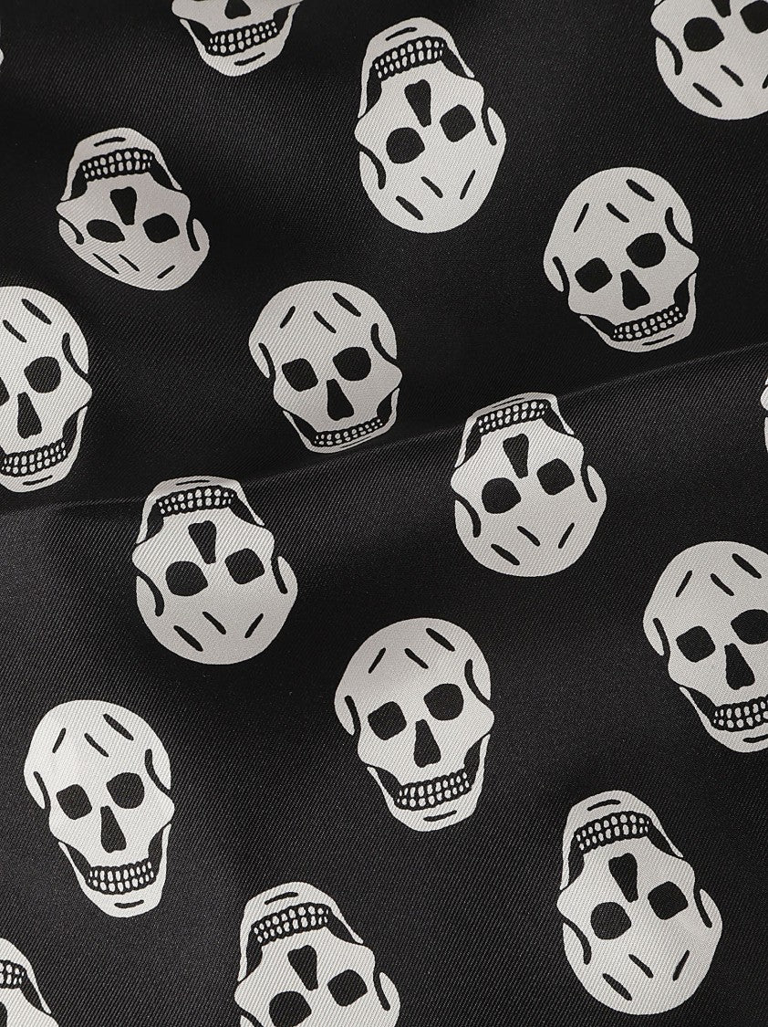 Alexander Mcqueen Silk Scarf With Skull Pattern