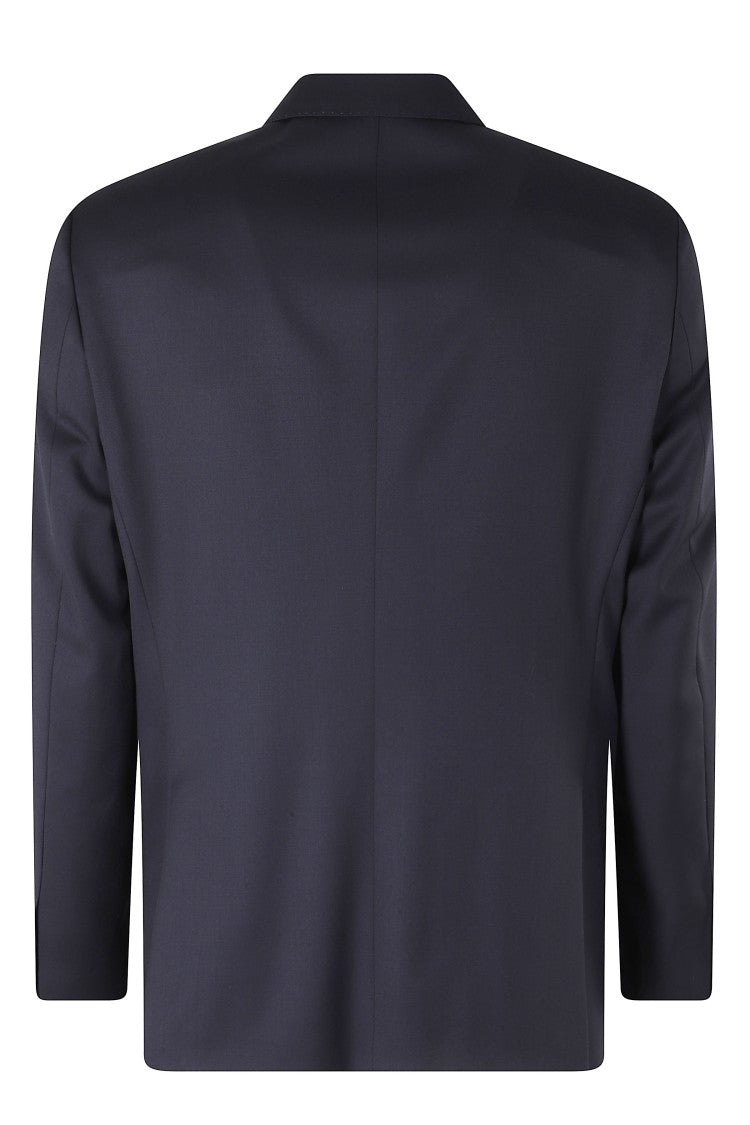 Boss Blue Jeckson Flap Pockets Two Vents Wool Blazer