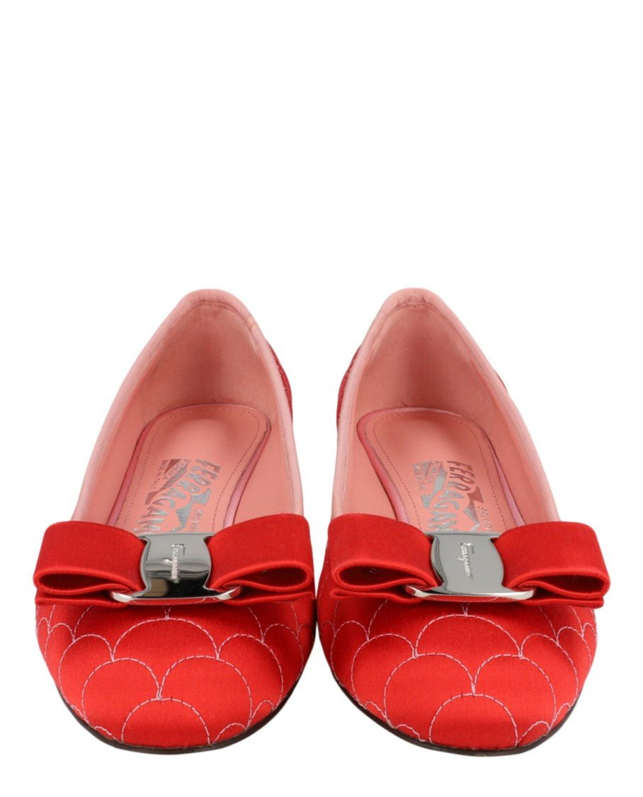 Ferragamo Vara Bow Satin Pumps