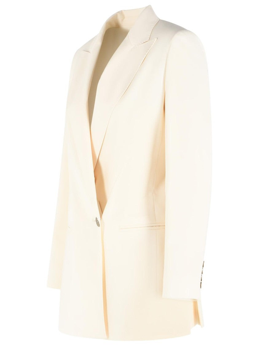 Max Mara 'Bikini' Ivory White Virgin Wool Blazer