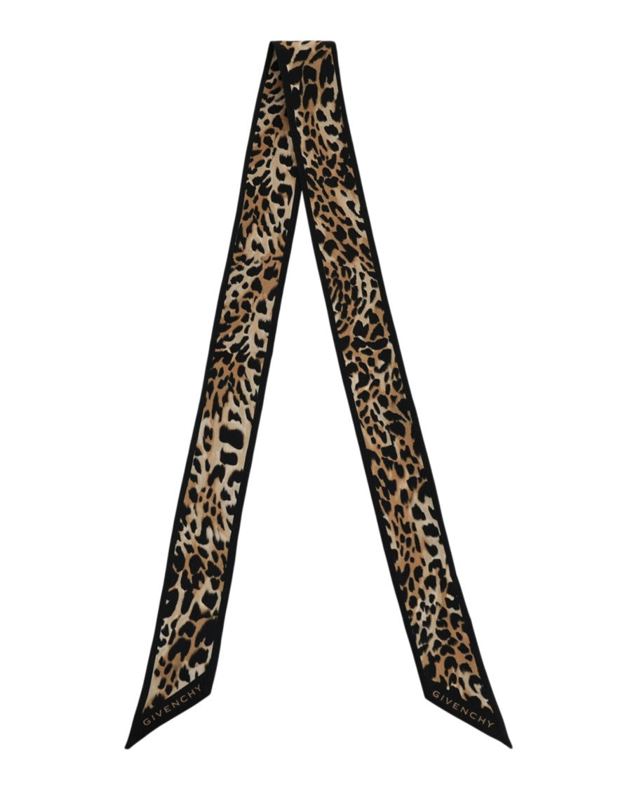 Givenchy Cheetah Printed Silk Bandeau