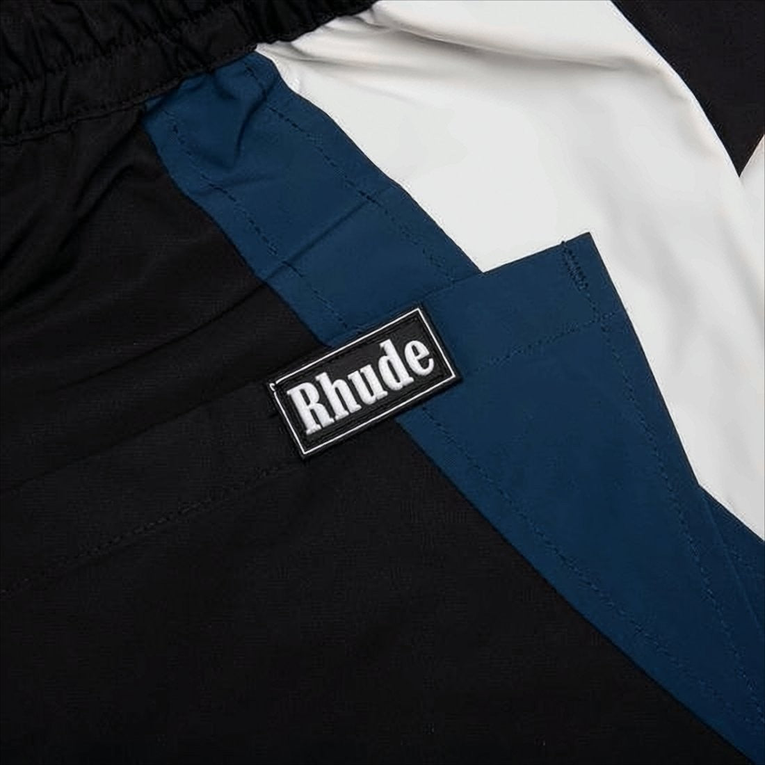 Rhude Color-Blocked Nylon Jogger Pants With Drawstring