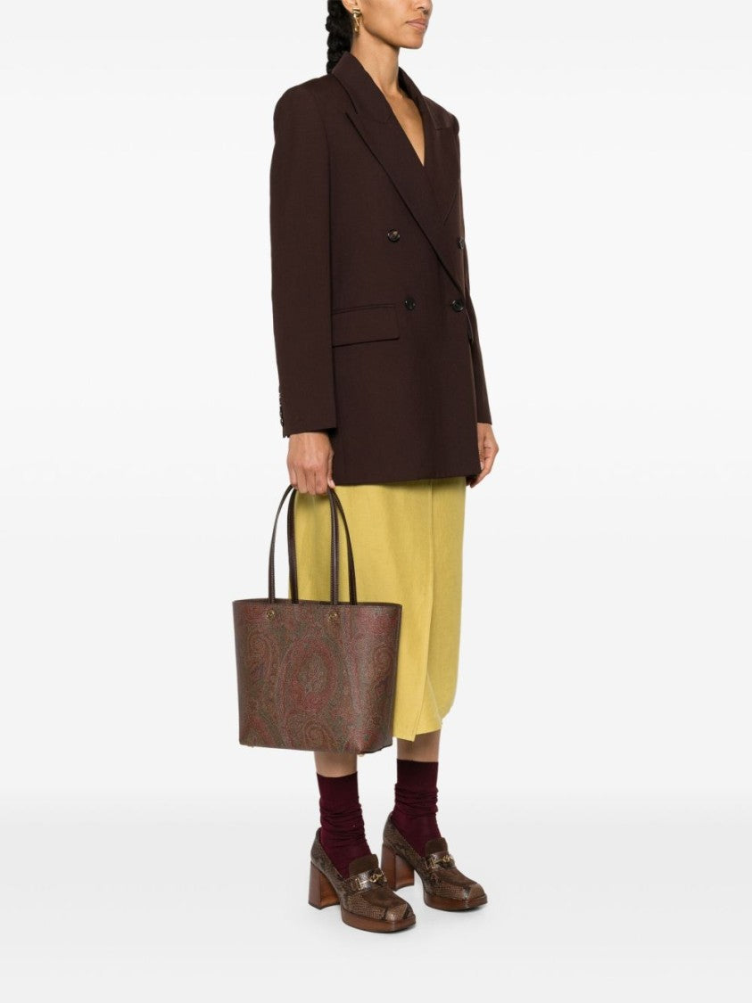 Etro Multicolor Paisley Jacquard Tote Bag