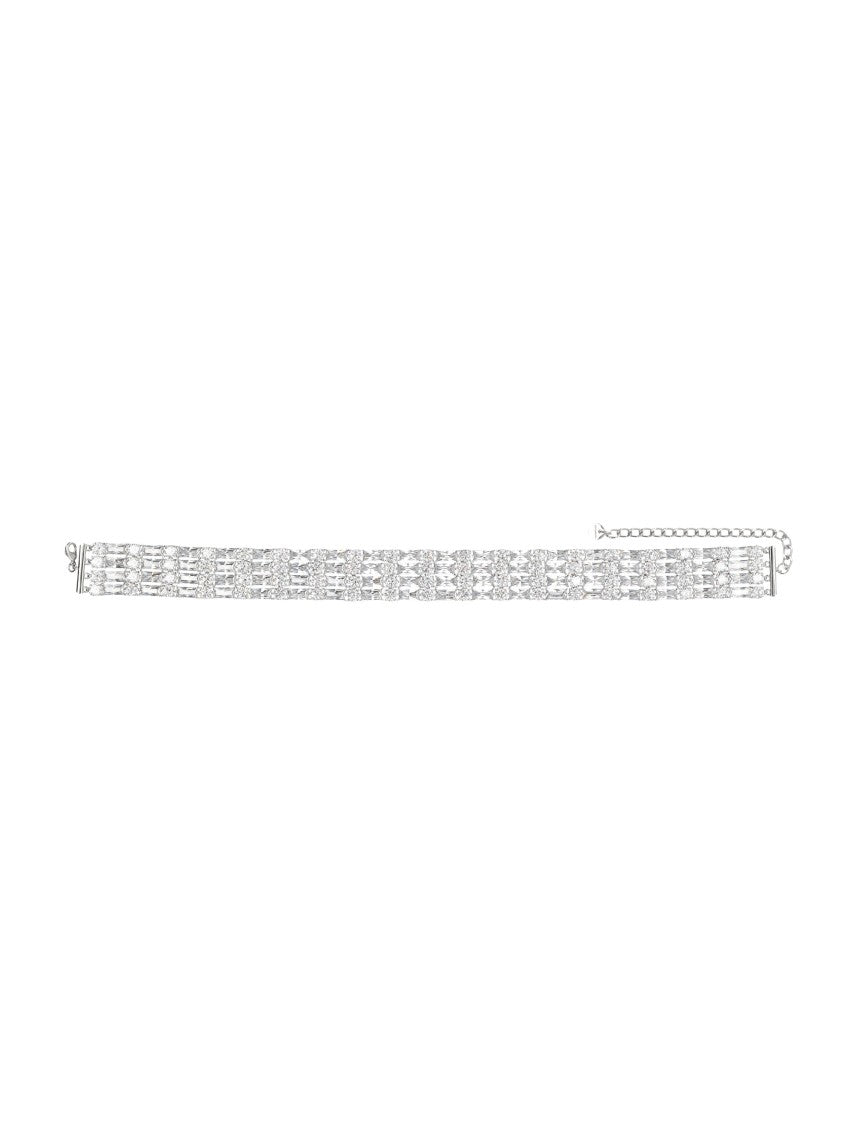 Self-Portrait Crystal Silver Choker