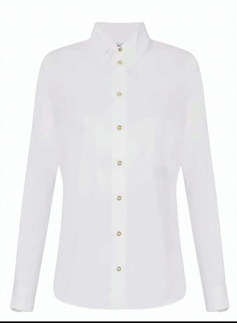 Elisabetta Franchi Cotton Double Collar Button Shirt