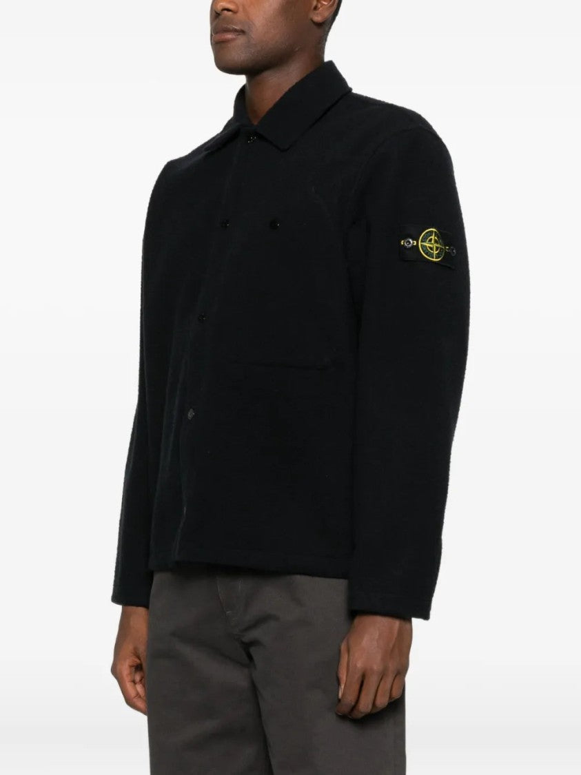 Stone Island Virgin Wool Blend Shirt