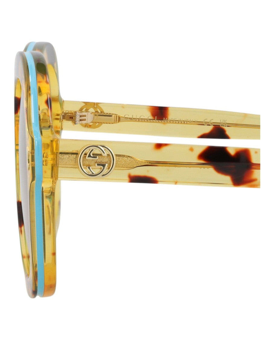 Gucci Round-Frame Acetate Sunglasses