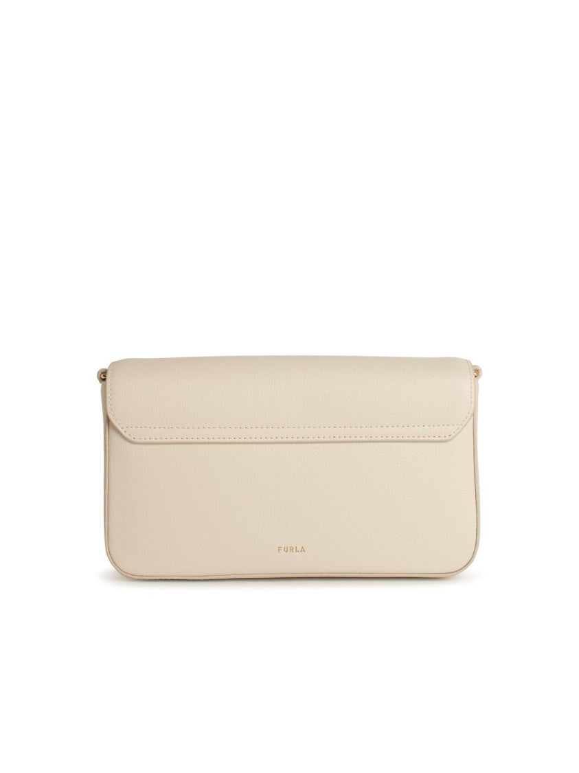 Furla Iride' Small Cream Leather Crossbody Bag
