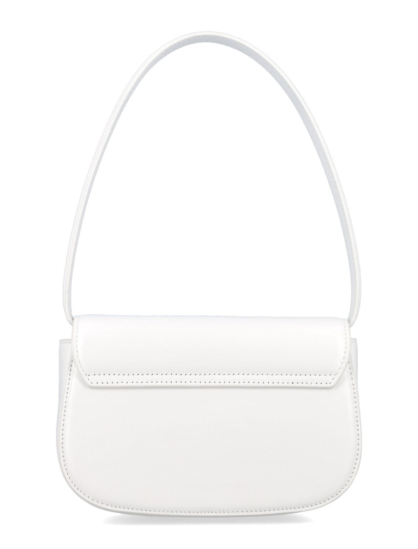 Diesel White 1Dr Leather Shoulder Bag