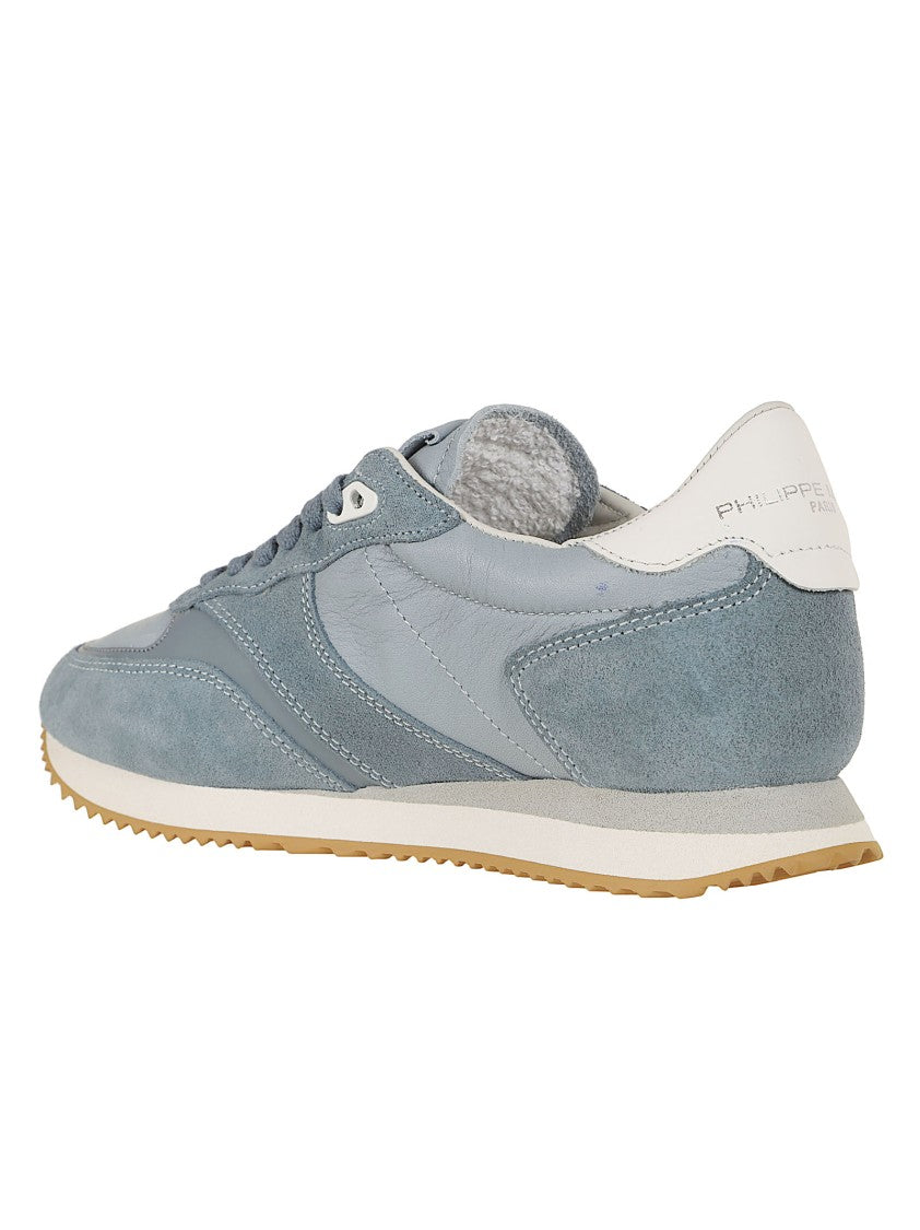 Philippe Model Paneled Running-Style Sneakers With Suede And Fabric Finish