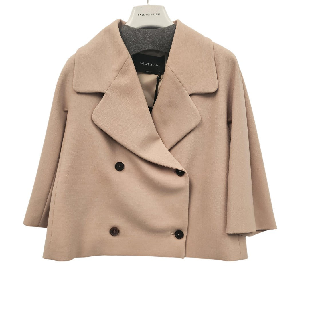 Fabiana Filippi Double-Breasted Tailored Jacket With Wide Lapel