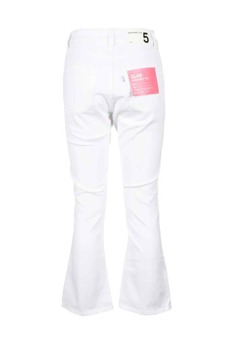 Department 5 White Cotton Stretch Jeans
