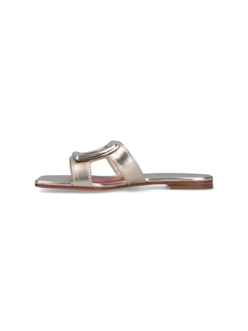 Roger Vivier Squared Toe Slide Sandals