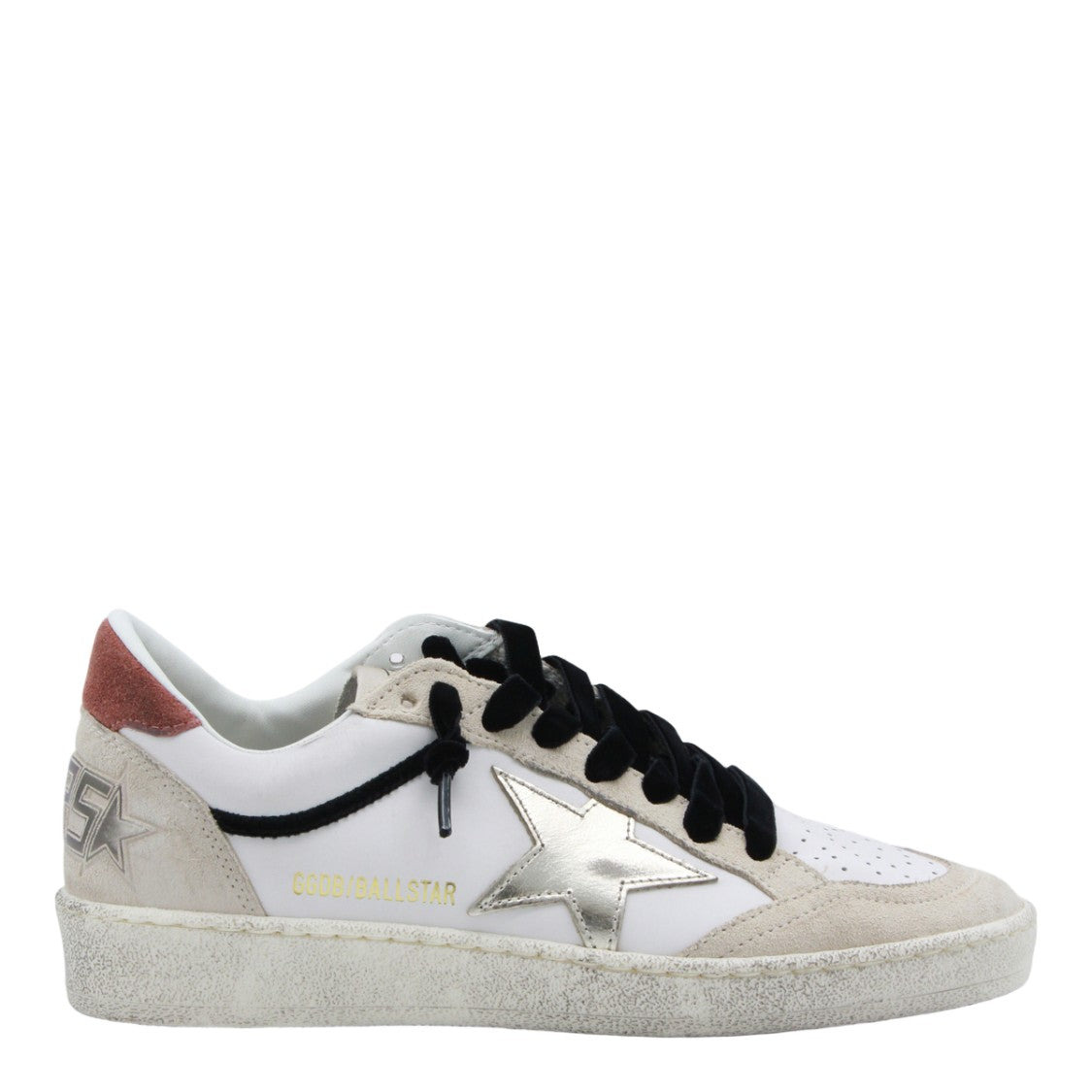 Golden Goose Casual White Sneakers With Beige Suede Overlays