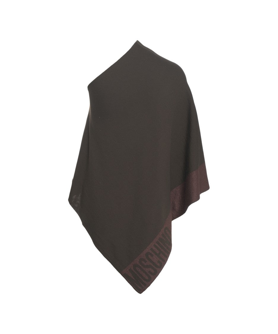 Moschino Wide-Fit Poncho With Contrasting Collar