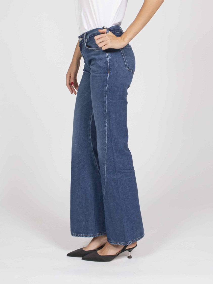 7 For All Mankind Spencer High-Waist Flared Five-Pocket Denim Jeans