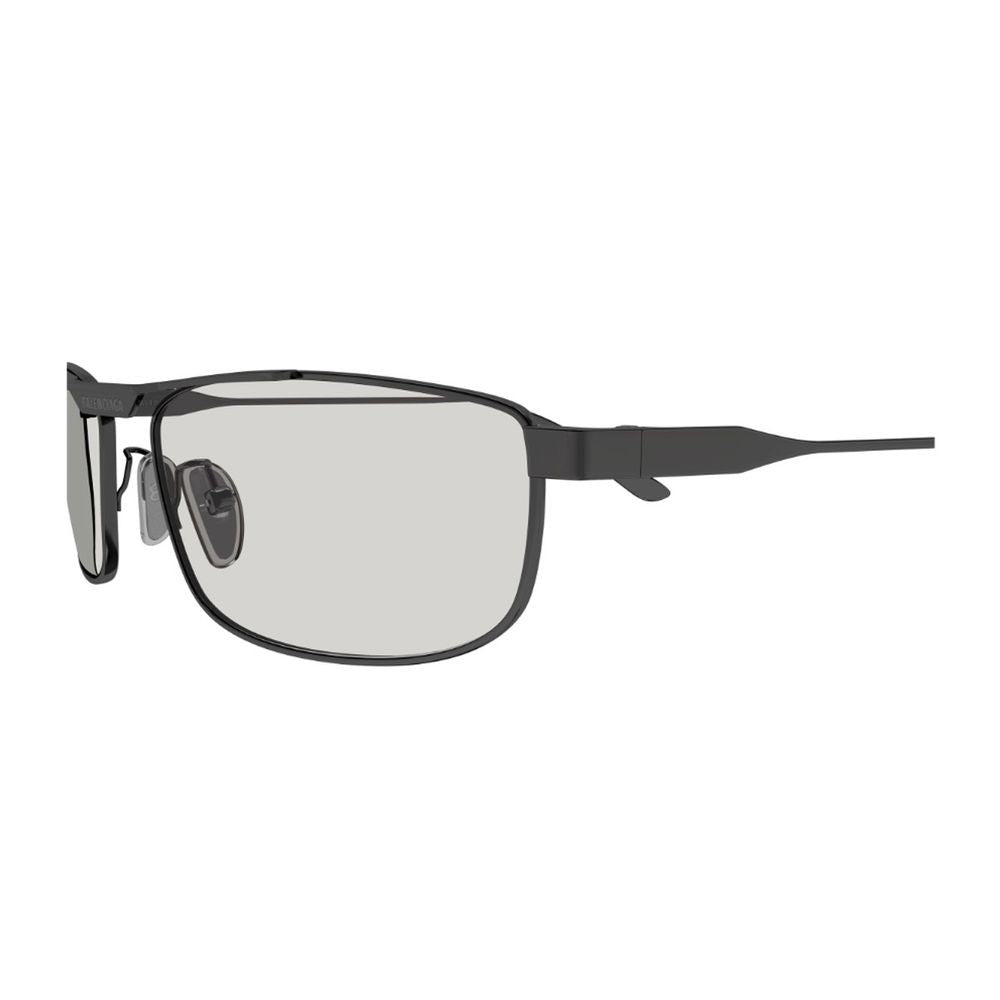 Balenciaga Bb0451s Tag 3.0 Linea Everyday Matte Gray Metal Rectangular Sunglasses