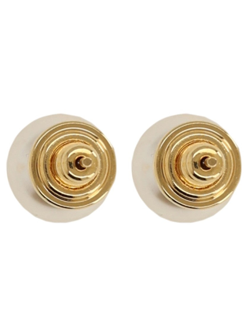 Valentino Garavani Vlogo Signature Oval Pearl Brass Earrings