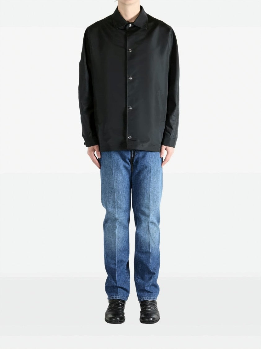 Givenchy Casual Black Jacket With Adjustable Hem And Logo Detail