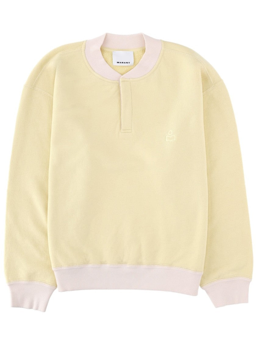 Isabel Marant Pale Yellow Cotton Mathias Sweatshirt