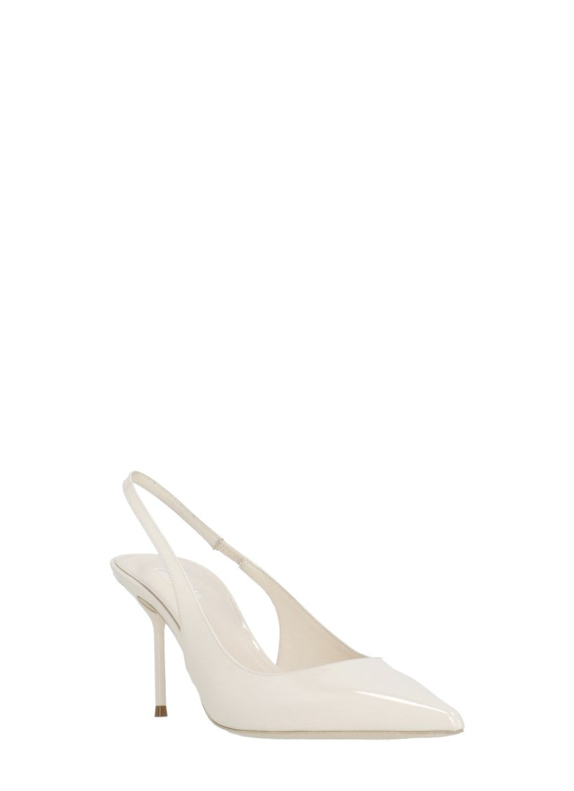 Paris Texas Ivory Lidia Arrow Toe Polished Leather Pumps