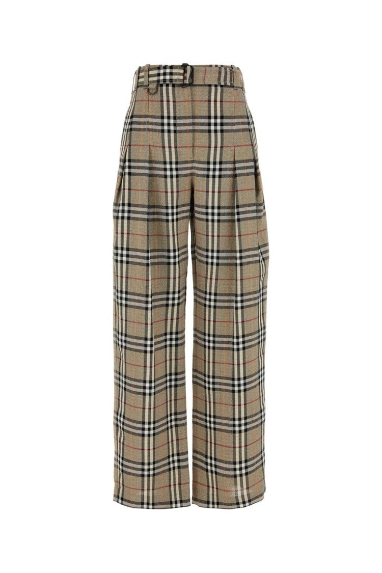 Burberry Embroidered Twill Wide-Leg Pant