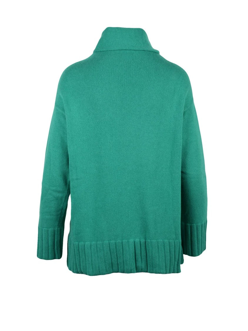 Wood High Neck Pullover Sweater In Virgin Wool And Cashmere Blend