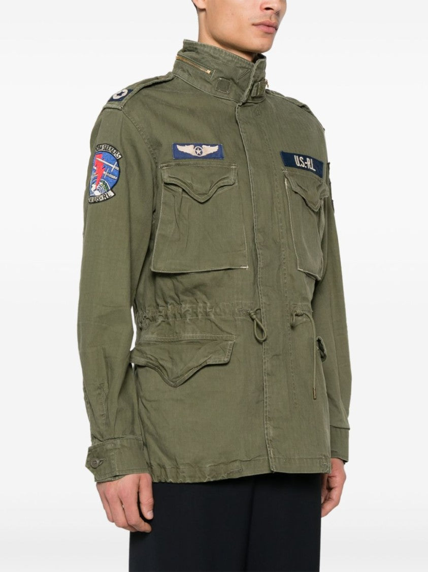 Polo Ralph Lauren Parka With Hidden Hood And Military Patches