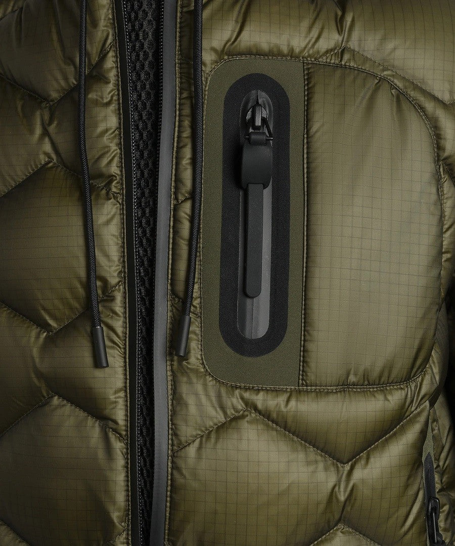 Peuterey Geometric Pattern Heat-Sealed Zipper Down Jacket