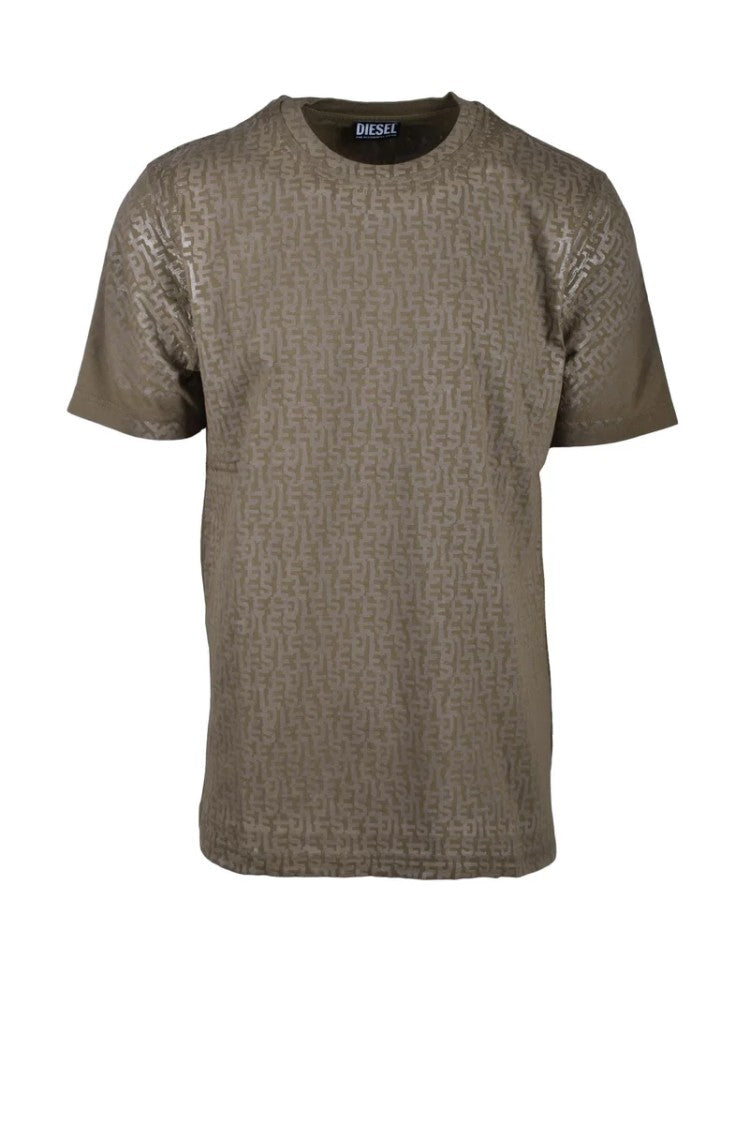 Diesel Green Crewneck Cotton T-Shirt