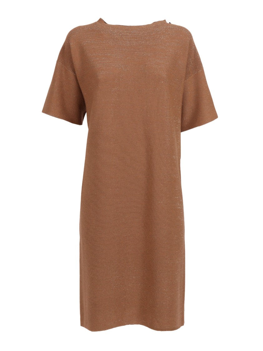 Fabiana Filippi Brown Links Lurex Mini Dress