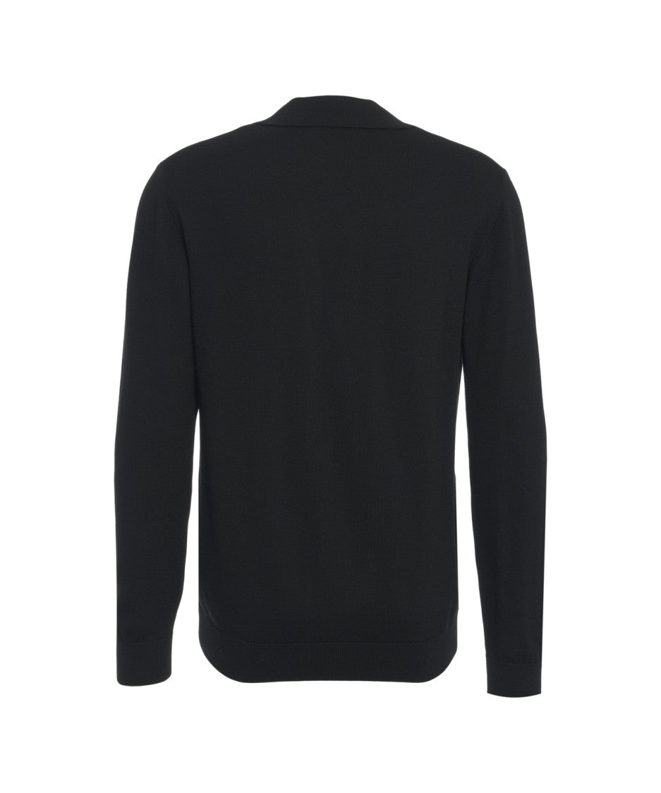 Paolo Pecora Fine-Knit Cardigan With Tailored Lapel And Ribbed Detailing