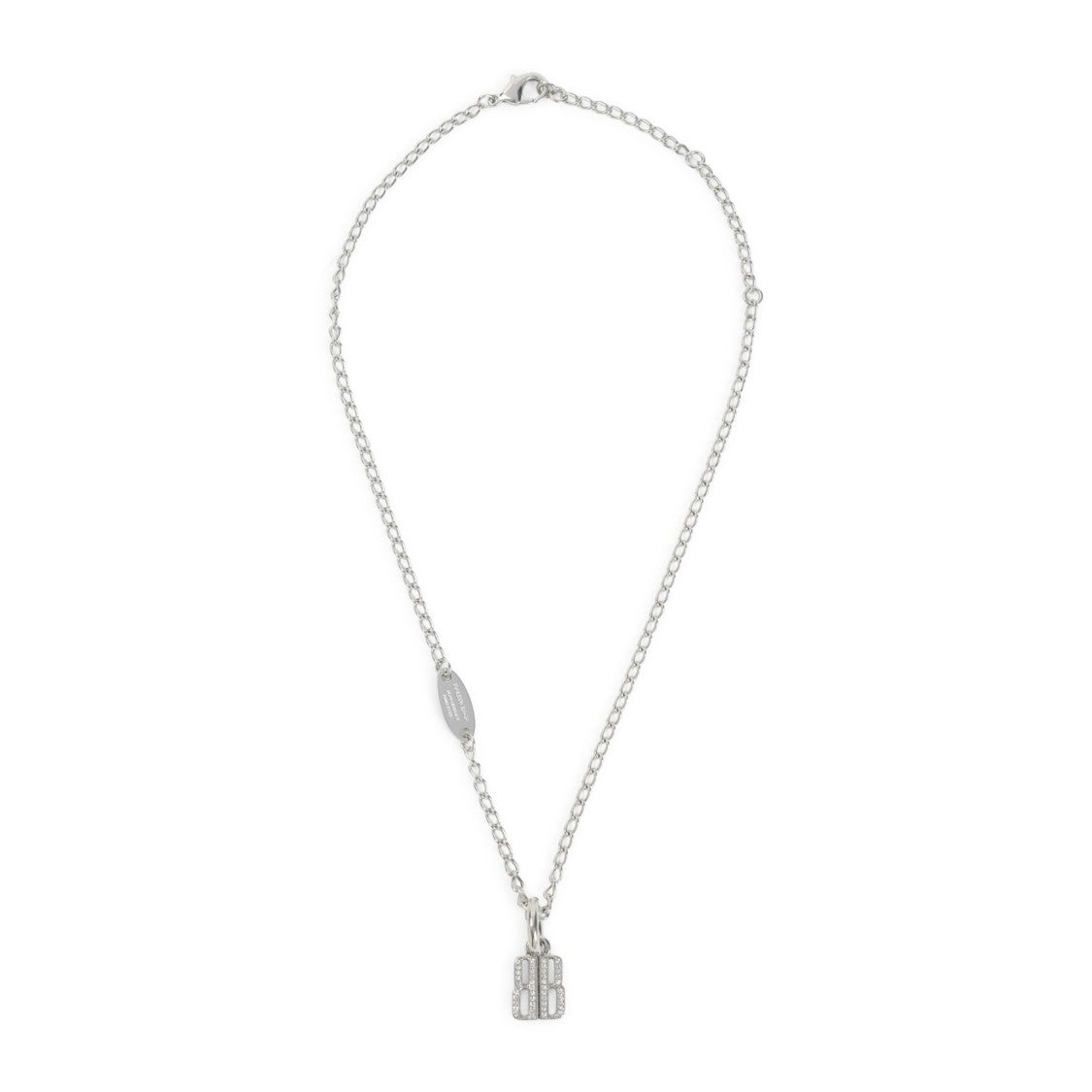 Balenciaga Nano Thin Silver Brass Necklace