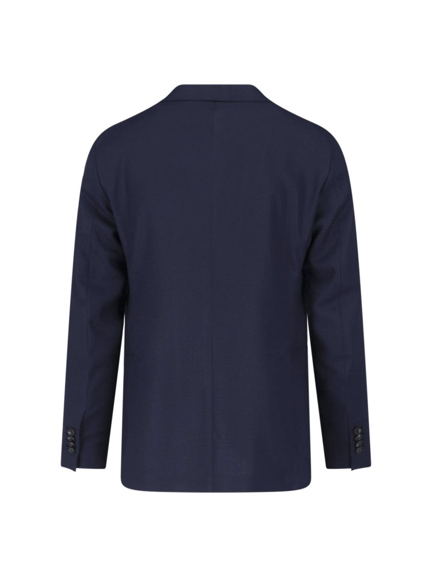 Tagliatore Navy Blue Virgin Wool Blazer