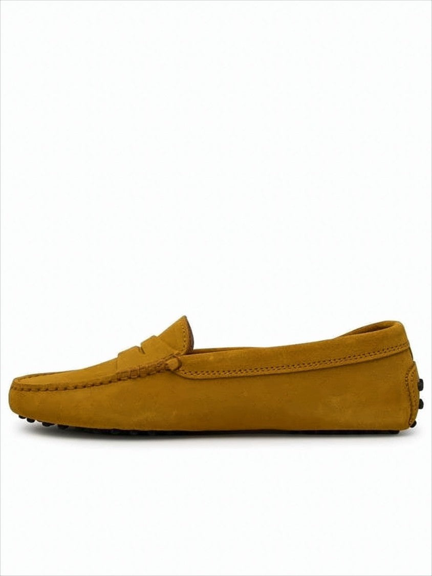 Tod's Suede Slip-On Loafers With Leather Accents And Pebble Sole