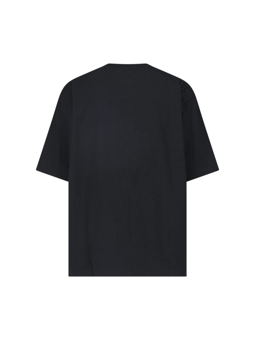 Maison Mihara Yasuhiro Black Printed Cotton T-Shirt