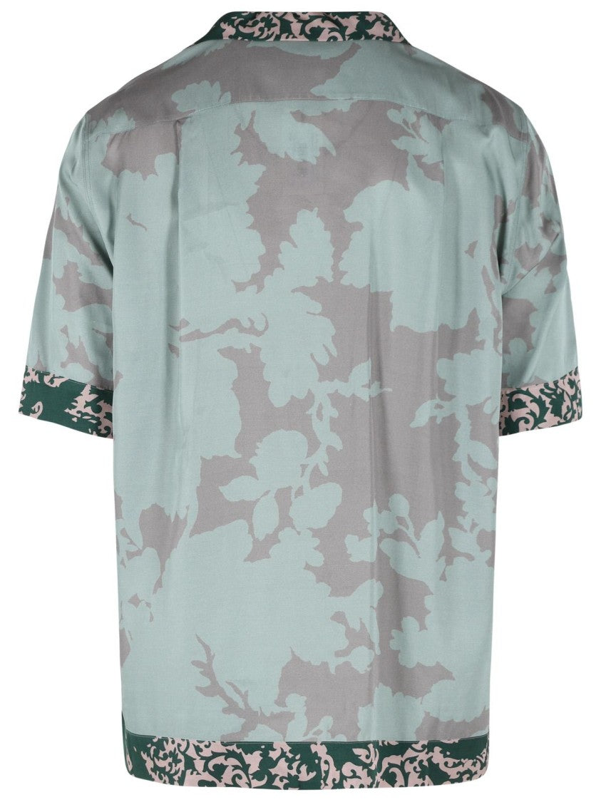 Dries Van Noten 'Carltone' Green Viscose Shirt