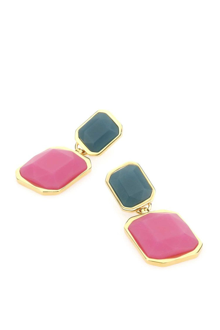Saint Laurent Golden Metal Earrings