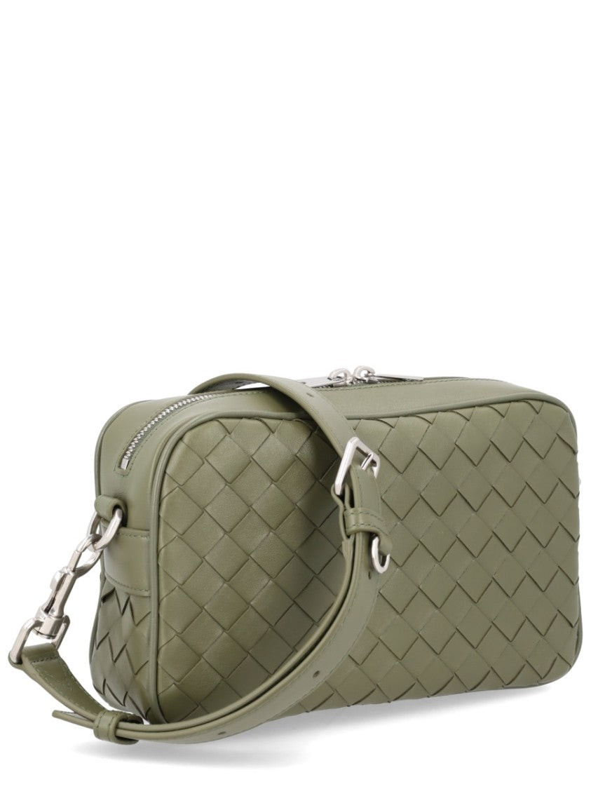 Bottega Veneta Rectangular Braided Calf Leather Shoulder Bag