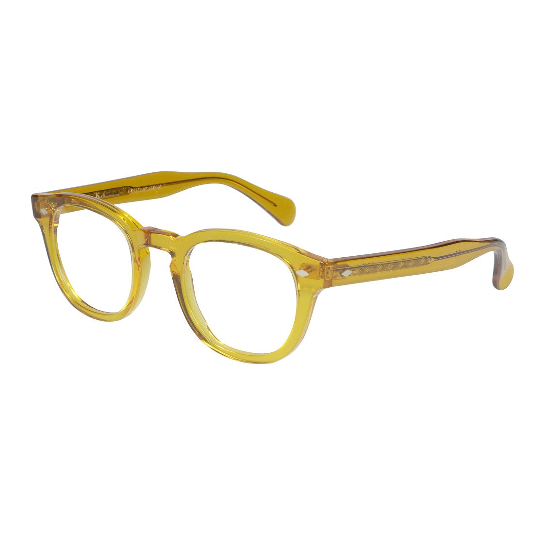 Kador Jolly Cal 49 Translucent Yellow Rounded Square Eyeglasses
