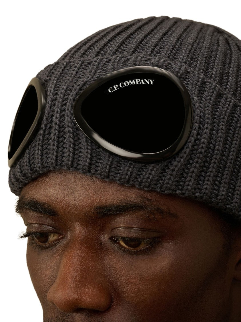 C.P. Company Ribbed Knit Cap With Integrated Goggles