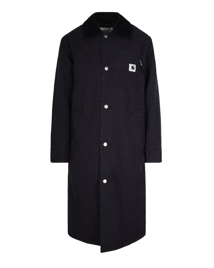 Carhartt Wip Mid-Weight Cotton Canvas Coat With Diamond Quilted Lining
