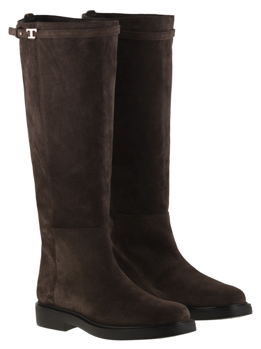 Tod's Suede Leather Boot
