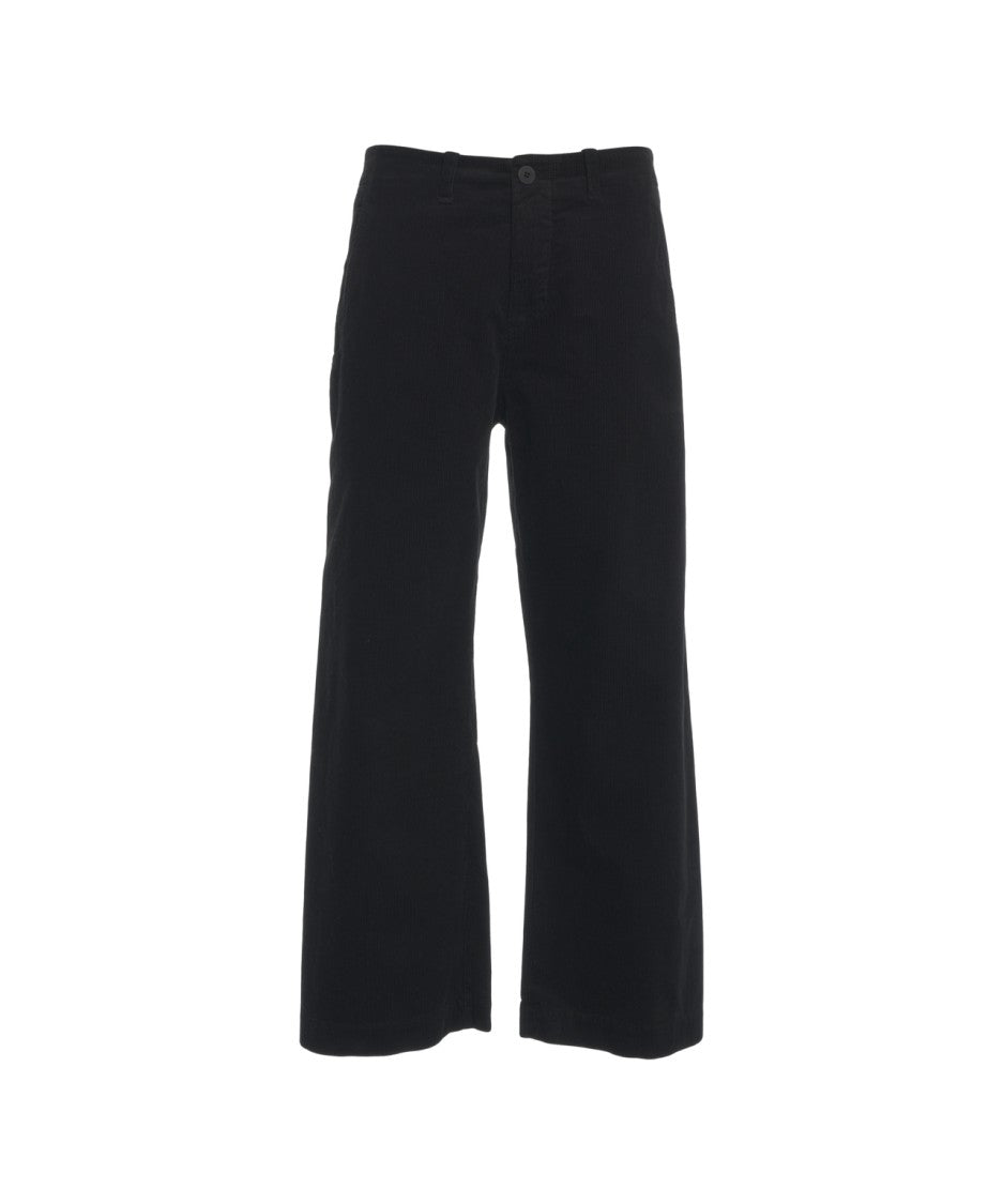 Transit Wide Leg Trousers With Classic Button Closure And Flowing Silhouette