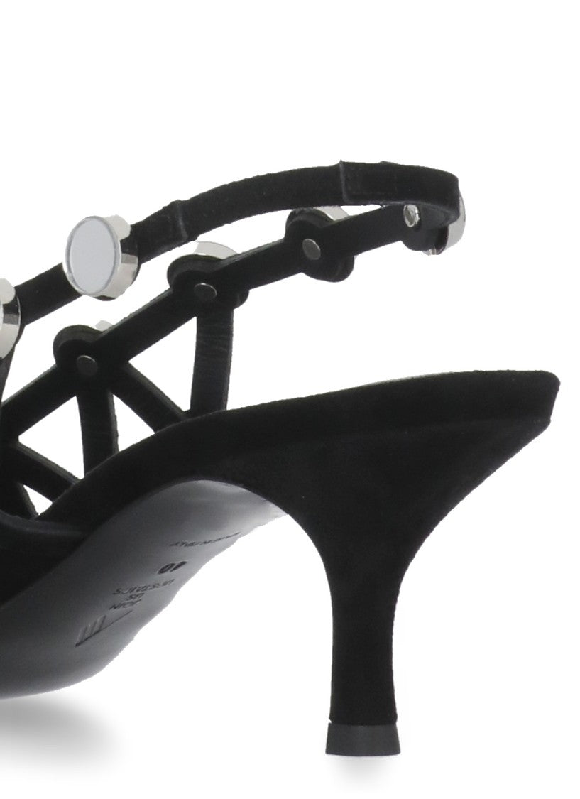 The Attico Black Suede Leather Shoes