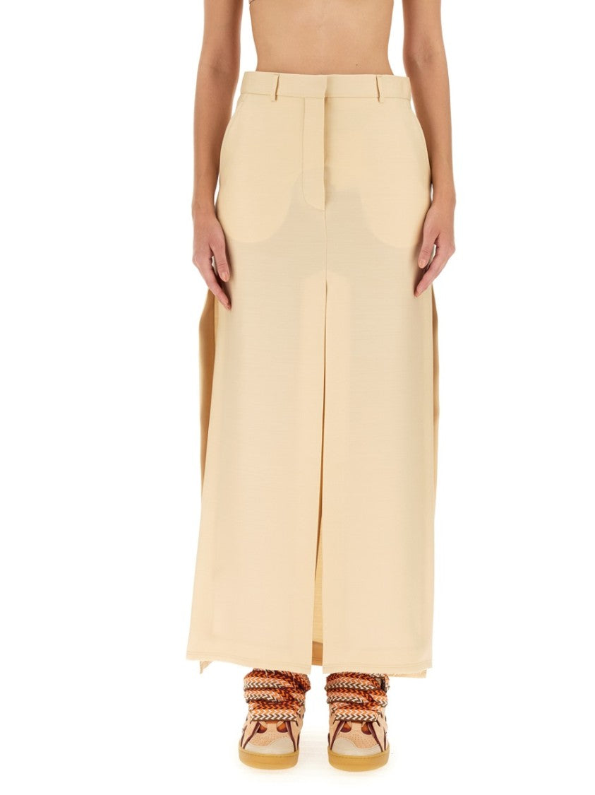 Lanvin Floor-Length Tailored Skirt With Concealed Closure